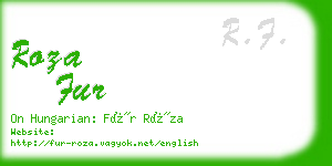 roza fur business card